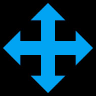 Oklar düz vektör simgesini genişletin