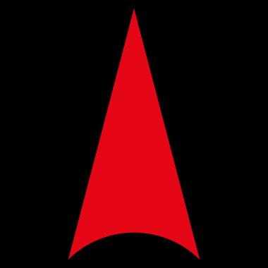 Ok ucu kadar düz vektör simgesi