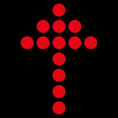 Düz vektör simge yukarı noktalı ok