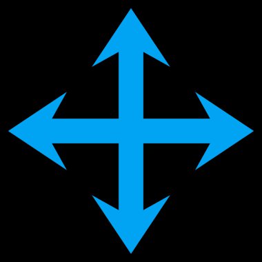 Oklar düz vektör simgesini genişletin