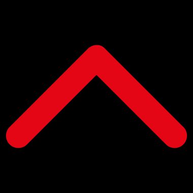 Yön yukarı düz vektör simgesi