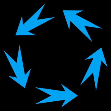 Döndürme düz vektör simgesi