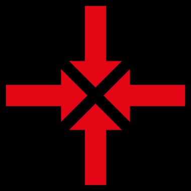 Oklar düz vektör simge sıkıştırmak