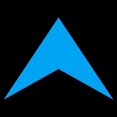 Ok ucu kadar düz vektör simgesi