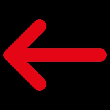 Ok sol düz vektör simgesi