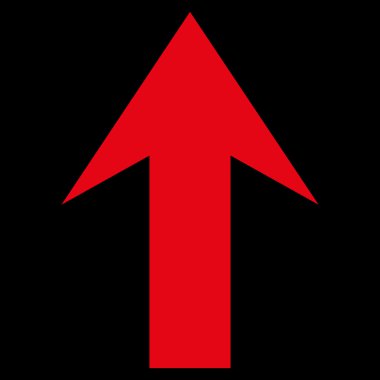 Düz vektör simge yukarı ok