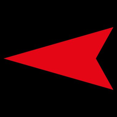 Ok ucu sol düz vektör simgesi