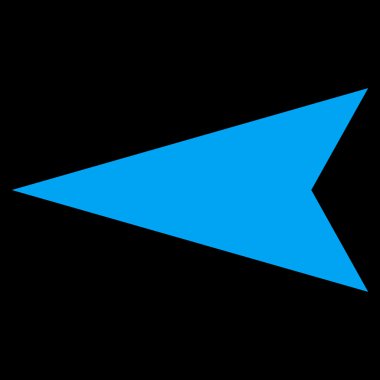 Ok ucu sol düz vektör simgesi