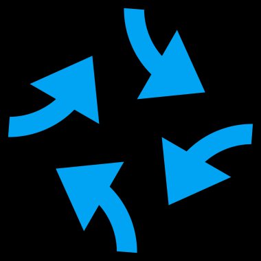 Oklar düz vektör simge girdap