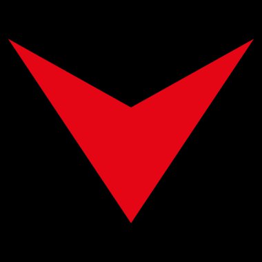 Düz vektör simgesi aşağı ok ucu