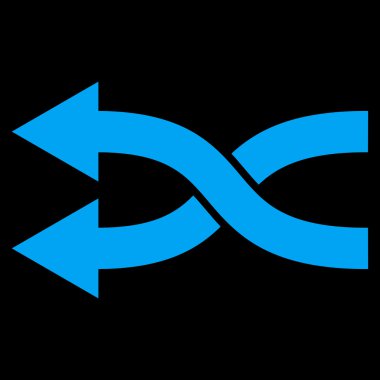 Shuffle oklar sol düz vektör simgesi