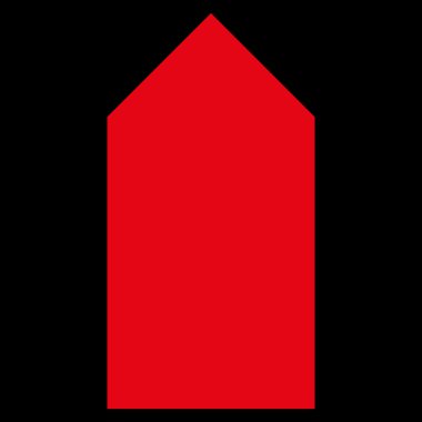 Yön yukarı düz vektör simgesi