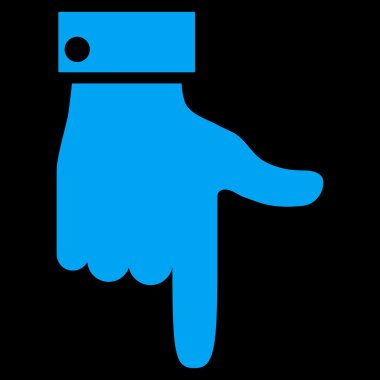 Düz vektör simgesi aşağı el işaretçisi