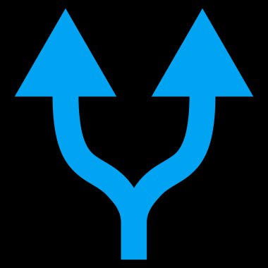 Düz vektör simge yukarı okları bölme