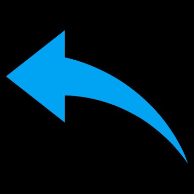 Düz vektör simgesi geri al