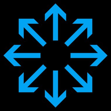 Radyal oklar düz vektör simgesi