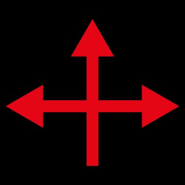 Kavşak yön düz vektör simgesi