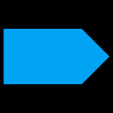 Yön sağ düz vektör simgesi