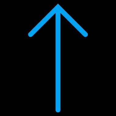 Düz vektör simge yukarı ok