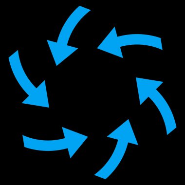 Oklar düz vektör simge girdap