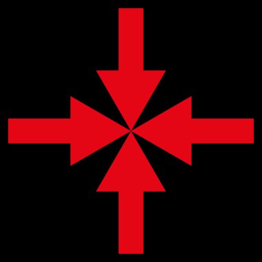 Oklar düz vektör simge sıkıştırmak