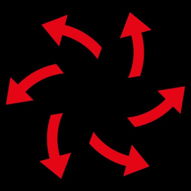 Santrifüj oklar düz vektör simgesi