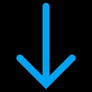 Düz vektör simgesi aşağı ok