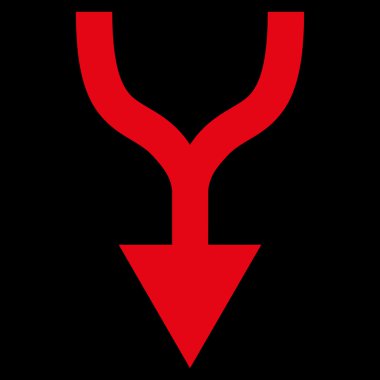 Düz vektör simgesi aşağı ok birleştirmek