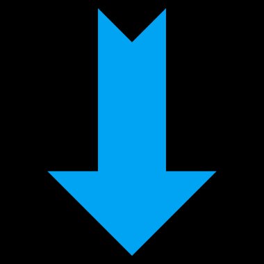 Düz vektör simgesi aşağı ok