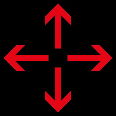 Oklar düz vektör simgesini genişletin