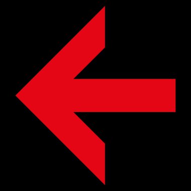 Ok sol düz vektör simgesi