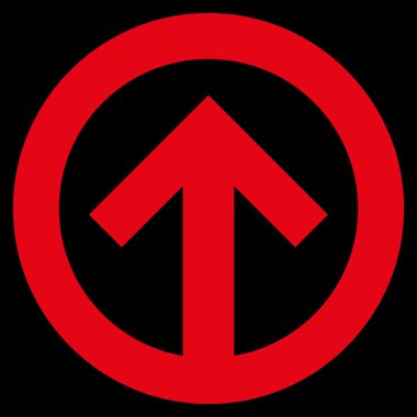 Yön yukarı düz vektör simgesi