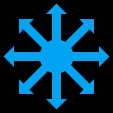 Radyal oklar düz vektör simgesi