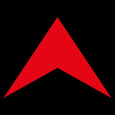 Ok ucu kadar düz vektör simgesi