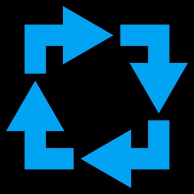 Geri dönüşüm düz vektör simgesi