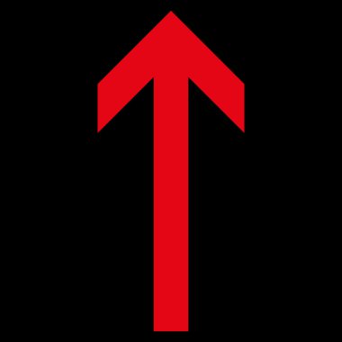 Düz vektör simge yukarı ok