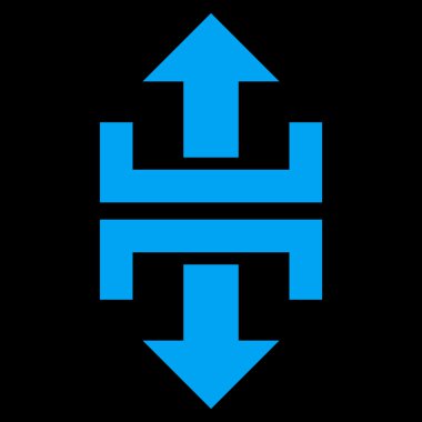 Düşey yönde düz vektör simge bölmek