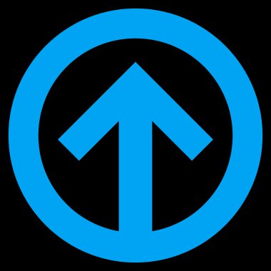 Yön yukarı düz vektör simgesi