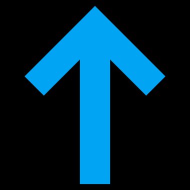 Düz vektör simge yukarı ok