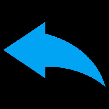 Düz vektör simgesi geri al