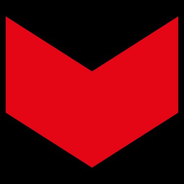 Düz vektör simgesi aşağı yön