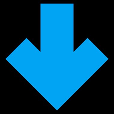 Düz vektör simgesi aşağı ok