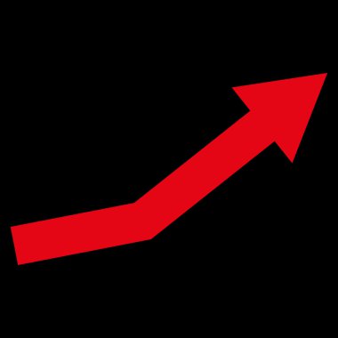 Büyüme trendi düz vektör simgesi