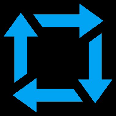 Geri dönüşüm düz vektör simgesi