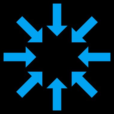 Daraltma okları düz vektör simgesi