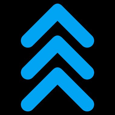 Düz vektör simge yukarı çift ok ucu