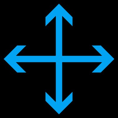 Oklar düz vektör simgesini genişletin