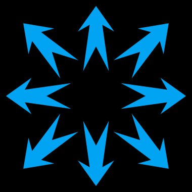 Oklar düz vektör simgesini genişletin