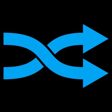 Shuffle oklar sağ düz vektör simgesi