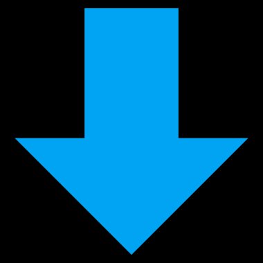 Düz vektör simgesi aşağı ok